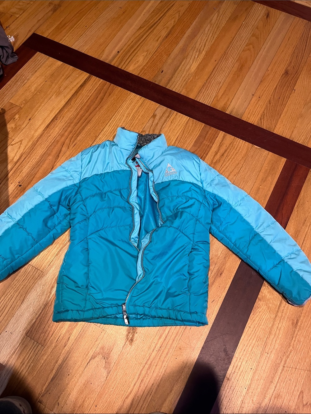 Gerry Weber Two-Tone Teal/Aqua Kids Puffer Jacket